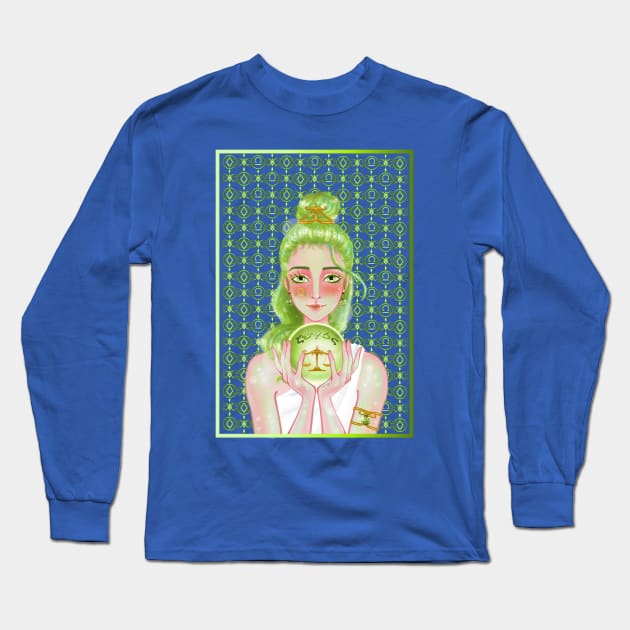 Libra Peridot Long Sleeve T-Shirt by amadeuxway